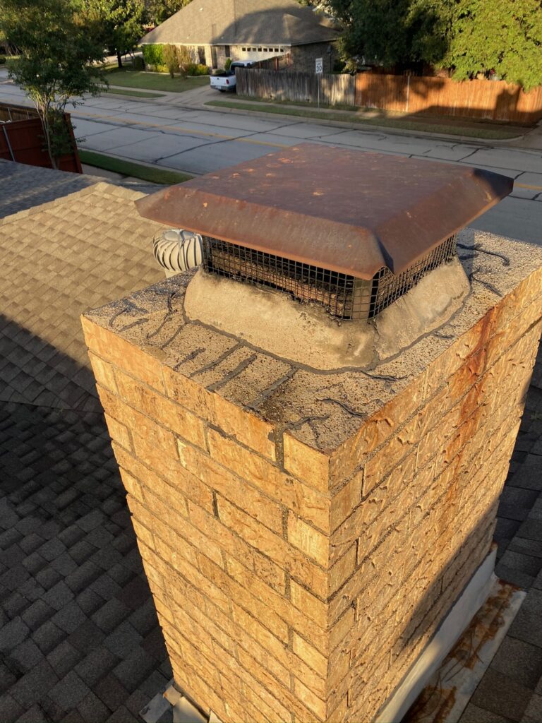 Damaged Chimney Crown