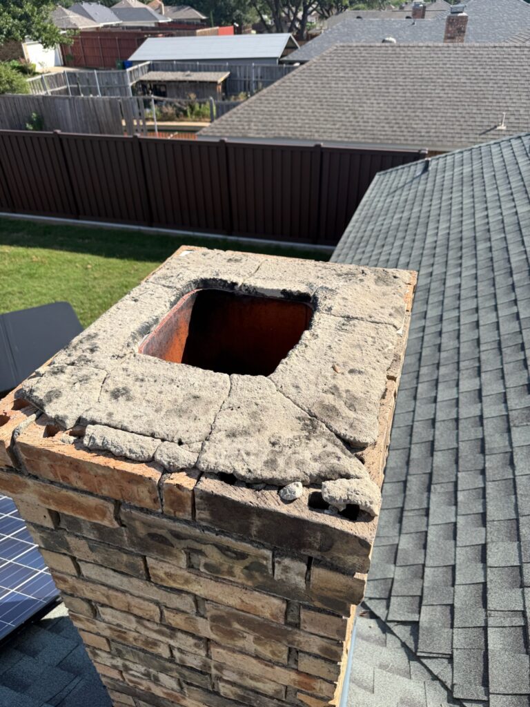 Damaged Chimney Crown