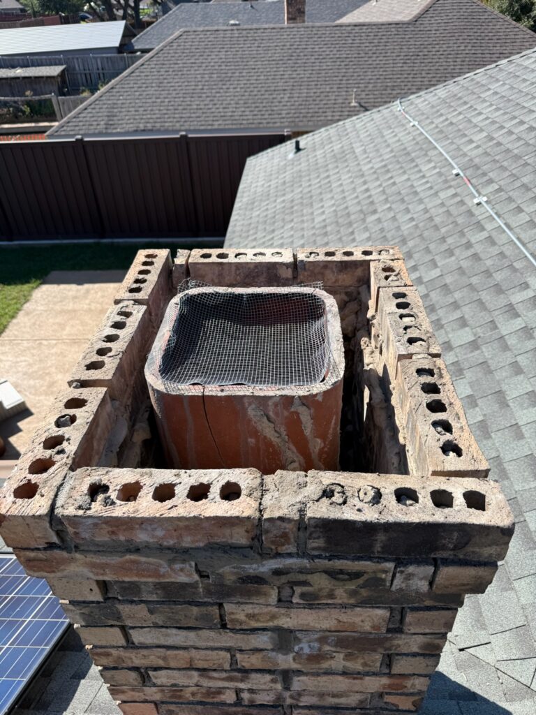 Damaged Chimney Crown