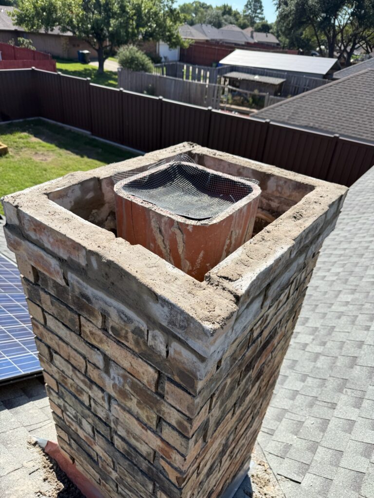 Damaged Chimney Crown